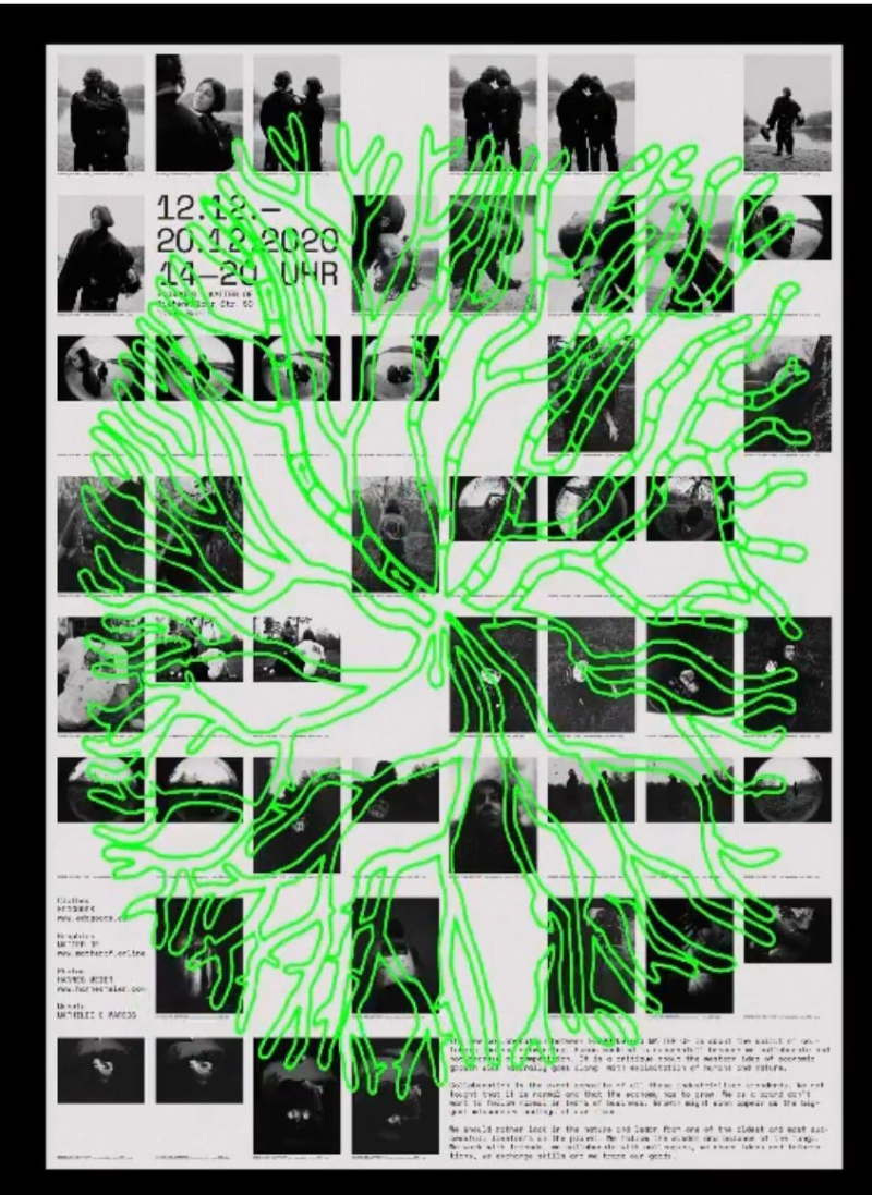 Cartel con trazo verde